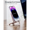 Attop Cell Phone Stand, Foldable Aluminum Adjustable Phone Holder for Desk Portable Travel Holder Office Desk Accessories - 3 of 4