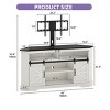 TV Stand with Mount for 70 Inch TV, Corner Entertainment Center with Sliding Barn Doors & Power Outlet , Media Console Table for Living Room - 2 of 4