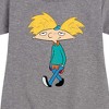 - Hey Arnold! - Distressed Arnold Graphic Short Sleeve Fleece Dress - 2 of 4