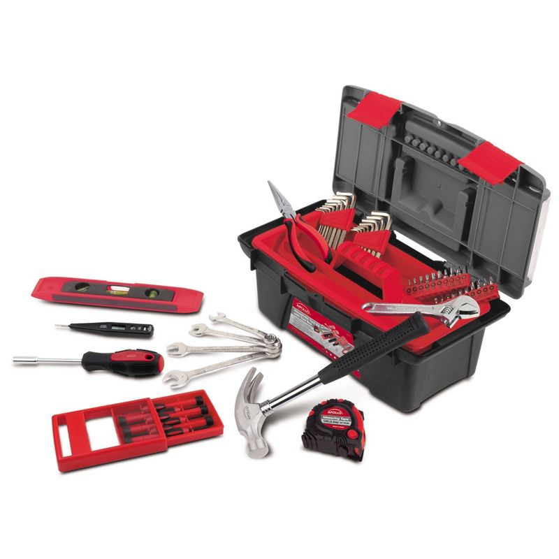 Apollo Tools 53pc DT9773 Household Tool Kit with Tool Box Red, 3 of 13