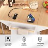 55.7'' Large Kitchen Island with Power Outlet,2 Drop Leaf,Rolling Kitchen Cart on 5 Wheels, Spice & Towel Rack for Kitchen, Dining Room,White - 4 of 4