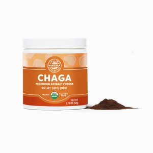 VIMERGY USDA Organic Wild Chaga Mushroom Extract Powder - 1 of 4