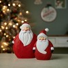 Round Wood Santa Figurine (Set of 4) - 2 of 4