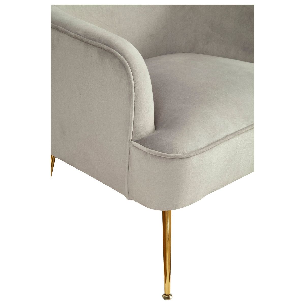Rebecca Velvet Leisure Chair in Grey | Alpine Furniture - thumbnail 6