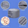 EcoSummer 4 Ft Large Bean Bag Chair for Adults & Teens with Shredded Foam Filling, Velvet Fabric, Comfy Bean Bag Sofa, Gray - 3 of 4