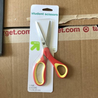 Student Scissors, Pointed Tip, 7 Long, 3 Cut Length, Straight Handles,  Randomly Assorted Colors - ASP LLC