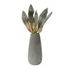 Storied Home Tall Paulownia Wood Vase with Washed Finish, Grey - 2 of 4
