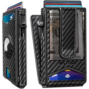 Paaaawaters Airtag Wallet for Men,with Money Clip Gift Boxed,Slim Front Pocket Wallet RFID Blocking Metal Case - 1 of 4