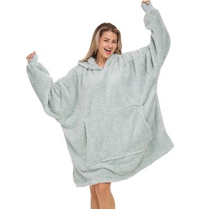 ADR Adult Wearable Blanket, Sweater Hoodie, Blanket with Sleeves for Men & Women Oversized Sweatshirt - 1 of 3
