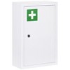 kleankin 12" x 18" Medicine Cabinet with Lock, Storage Shelves, Locking Medical Cabinet for Safety, First Aid Bathroom Wall Cabinet, White - 4 of 4