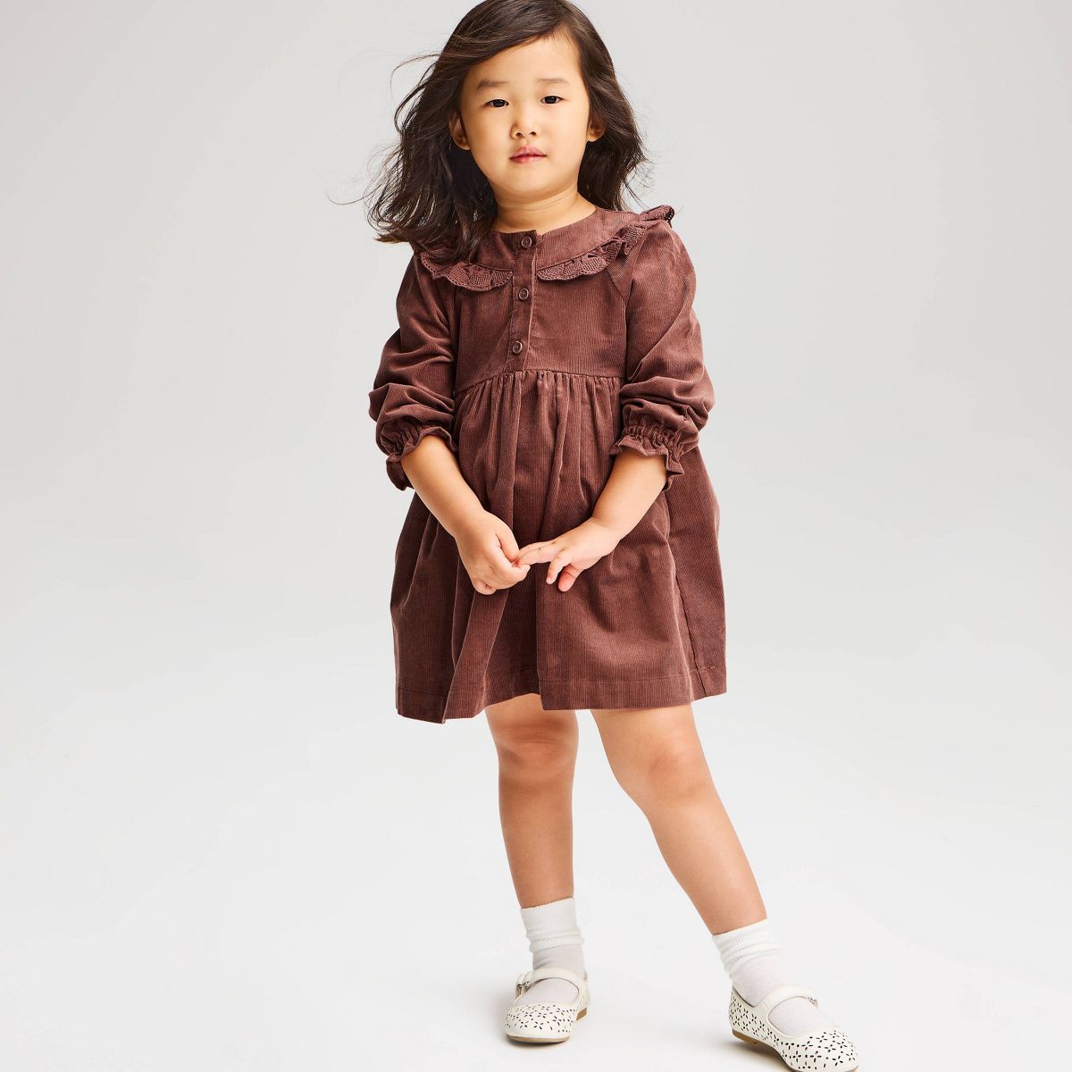 Baby and Toddler Girls' Long Sleeve Corduroy Dress - Cat & Jack™