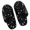 Sleep On It Boys Outer Space Plush Fleece Shawl Collar Robe with Matching Slippers - Black, Size: M 8/10 - 3 of 4