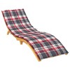 VidaXL Sun Lounger Cushion Red Check Pattern 78.7"x23.6"x1.2" Oxford Fabric - 3 of 4