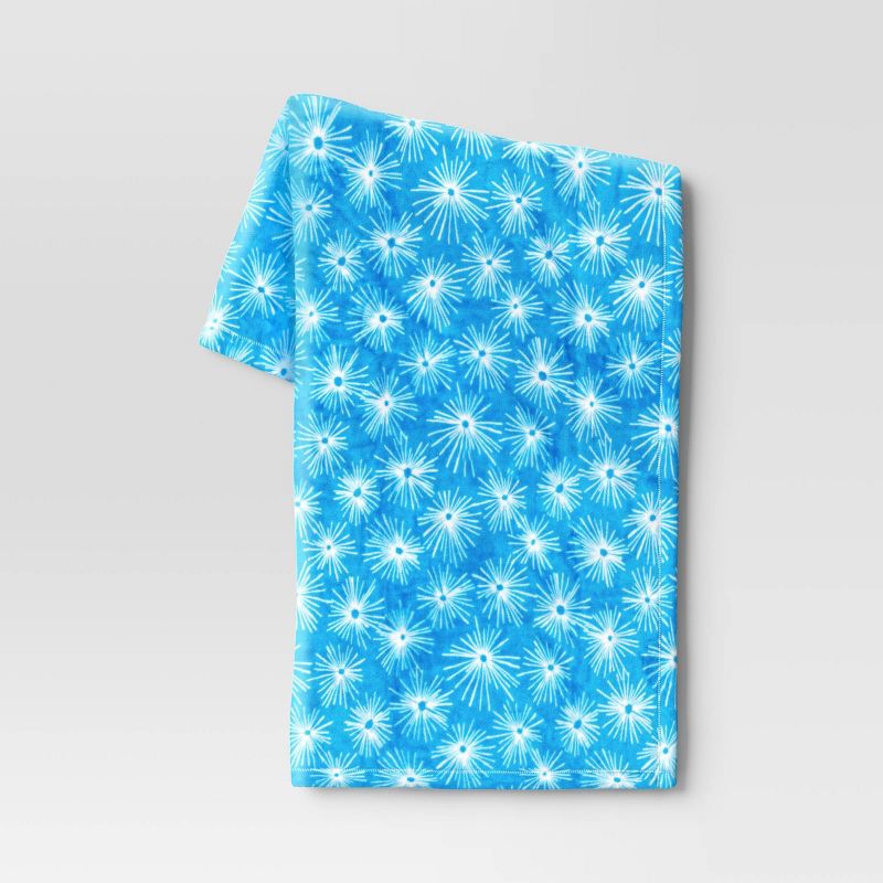 Firework Printed Plush Throw Blanket Blue/White - Sun Squad&#8482;, 1 of 4