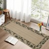Modern Bordered Non Slip Living Room Rugs, Washable Ultra Thin Low Pile Bedroom Carpet, Indoor Contempory Floor Cover for Dining Room - 2 of 4