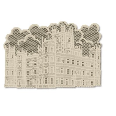 Heritage Lace 14" x 20" Downton Abbey British Highclere Castle Table Placemats 4pc - Beige