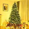 Costway 7Ft/7.5Ft/8Ft Pre-Lit PVC Christmas Tree Hinged 300/400/430 Lights - 2 of 4