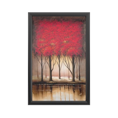 Trademark Fine Art-Masters Fine Art 'Serenade in Red' Floating Brushed Aluminum Art
