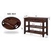 CAVINAS Rectangle Console Table with 2 Storage Drawers and 2 Tiers Shelves,42 inch Mid-Century Entryway Table for Living Room,Hallway - 3 of 4