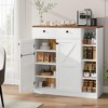 42" Shoe Storage Cabinet with Doors & Drawers, 4-Tier Shoe Rack Organizer with Adjustable Shelves & Stable Base for Entryway or Front Door - 4 of 4