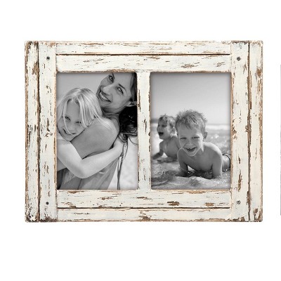 4 X 6 Inch Decorative Distressed Wood Picture Frame With Nail Accents -  Holds 3 4x6 Photos - Foreside Home & Garden : Target