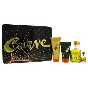 Curve by Liz Claiborne for Men - 4 Pc Gift Set 4.2oz Cologne Spray, 0.25oz Cologne Splash, 3.4oz After Shave Balm, 2.5oz Shower Gel - 1 of 3