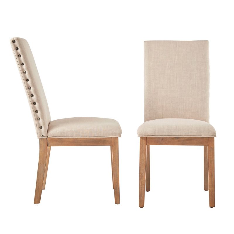 Set of 2 Amiford Nailhead Accent Dining Chair - Inspire Q, 3 of 6