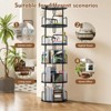 SEVOBAL Rotating Bookshelf Tower 5 Tier, Spinning Bookcase, Revolving 360 Book Shelf Narrow Tall Bookcase, Black, 17.7"*17.7"*62.2" - 4 of 4