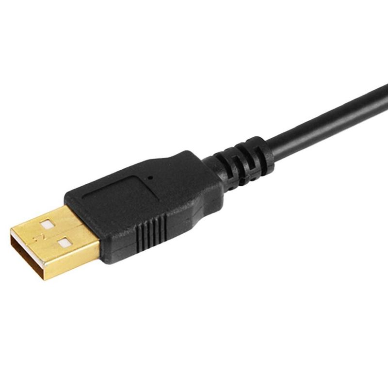 Monoprice USB 2.0 Cable - 6 Feet - Black | USB Type-A Male to Micro Type-B 5-pin Male 28/24AWG Cable with Ferrite Core, Gold Plated, 2 of 7