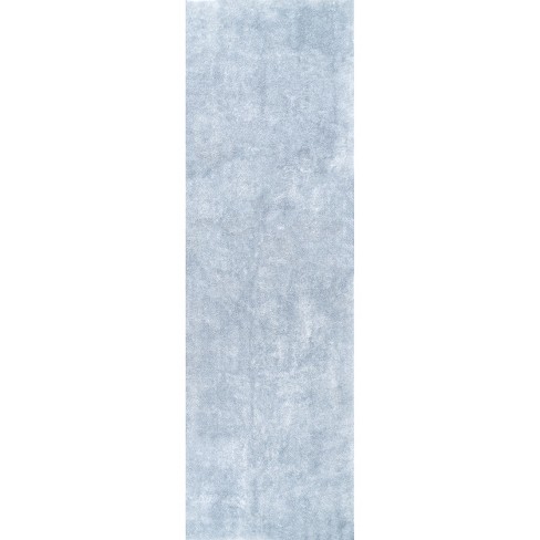 Cloudscape Washable Solid Shag White Rug