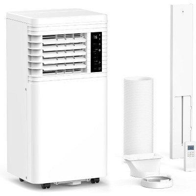 ZAFRO 10,000 BTU Portable Air Conditioners Cool Up to 450 Sq.Ft, 4 Modes Portable AC with Remote Control/LED Display/24Hrs Timer, White