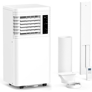 ZAFRO 10,000 BTU Portable Air Conditioners Cool Up to 450 Sq.Ft, 4 Modes Portable AC with Remote Control/LED Display/24Hrs Timer, White - 1 of 4