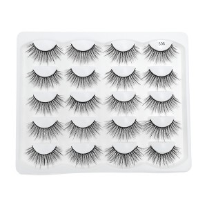 Unique Bargains Makeup False Eyelashes for Women 10 Pair - 1 of 4