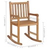 vidaXL Brown Rocking Chair - Indoor/Outdoor Use, Fine Sanded Durable Teak Hard Wood, High Slat Back Comfort, Assembly Required - 2 of 4