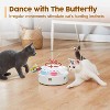 Attop Cat Toys 3in1 Automatic Interactive Kitten Toy, Fluttering Butterfly, Moving Feather, Track Balls Indoor Exercise Kicker White - 3 of 4