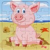 Boersma Children's Wooden Puzzle – Cat Theme with Poultry & Farm Animals, Educational Toy for Toddlers, Durable & Safe Early Learning Gift - 4 of 4