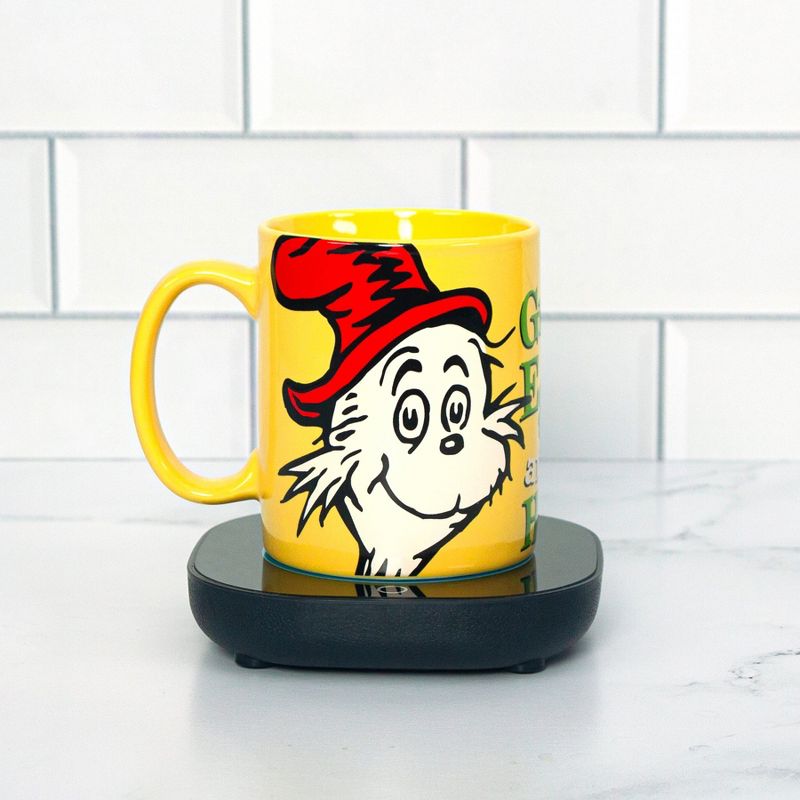 Uncanny Brands Dr. Seuss Green Eggs and Ham Mug with Warmer, 4 of 6
