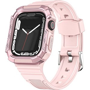 Worryfree Gadgets TPU Band with Protective Bumper Case for Apple Watch 40mm 41mm 44mm 45mm - 1 of 4