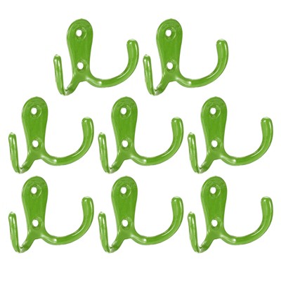 Unique Bargains Wall Zinc Alloy Double Prong Retro Hooks for Hanging
