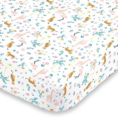 Carter's Tropical Super Soft Mini Crib Fitted Sheet - Pink