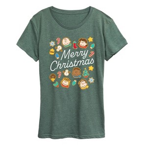 Women's - Peanuts - Merry Christmas Cookies Short Sleeve Graphic T-Shirt - 1 of 4