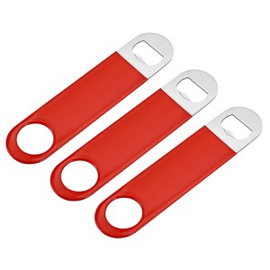 Unique Bargains Stainless Steel Portable Beer Soda Bottle Opener for Home Bar Party 3 Pcs - 1 of 4
