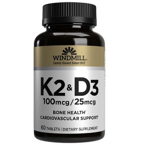 WINDMILL VITAMIN K-2 100 MCG TABS W D-3 60 CT - 1 of 3