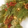 30" Prelit LED White Pine Artificial Wreath Warm White Lights - National Tree Company - 3 of 4