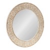 Kate and Laurel Engrahm Round MDF Round Mirror, 26" Diameter, White - 4 of 4