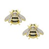 Designs By Gioelli 14K Gold Over Sterling Silver Cubic Zirconia Bee Stud Earrings - 3 of 3