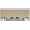 RLF Home 100% Cotton Basket Weave Regal Poly/Cotton Ivory lining Rod Pocket Valance 50" x 15" Khaki - 3 of 4
