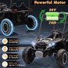 Heavy Duty 24V Ride on Car for Kids with Tent, 2-Seater 4WD Off-Road UTV, Battery Powered Electric Vehicle with Remote Control, LED Lights - 4 of 4