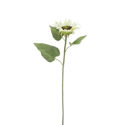 Allstate Floral 25" Ivory Sunflower Artificial Silk Floral Pick