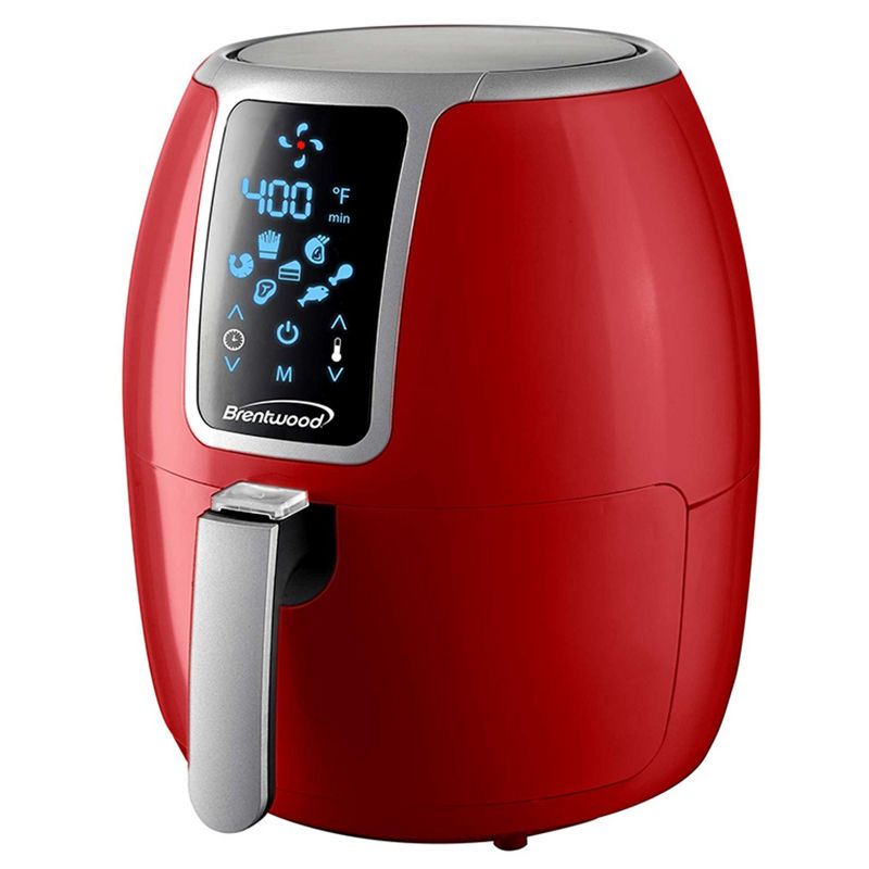 Brentwood Small 1400 Watt 4 Quart Electric Digital Air Fryer with Temperature Control in Black, 1 of 9